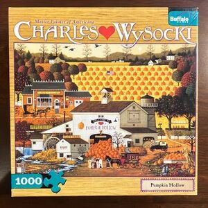 🧩 COMPLETE🧩 Charles Wysocki “Pumpkin Hollow” 1000 piece puzzle
